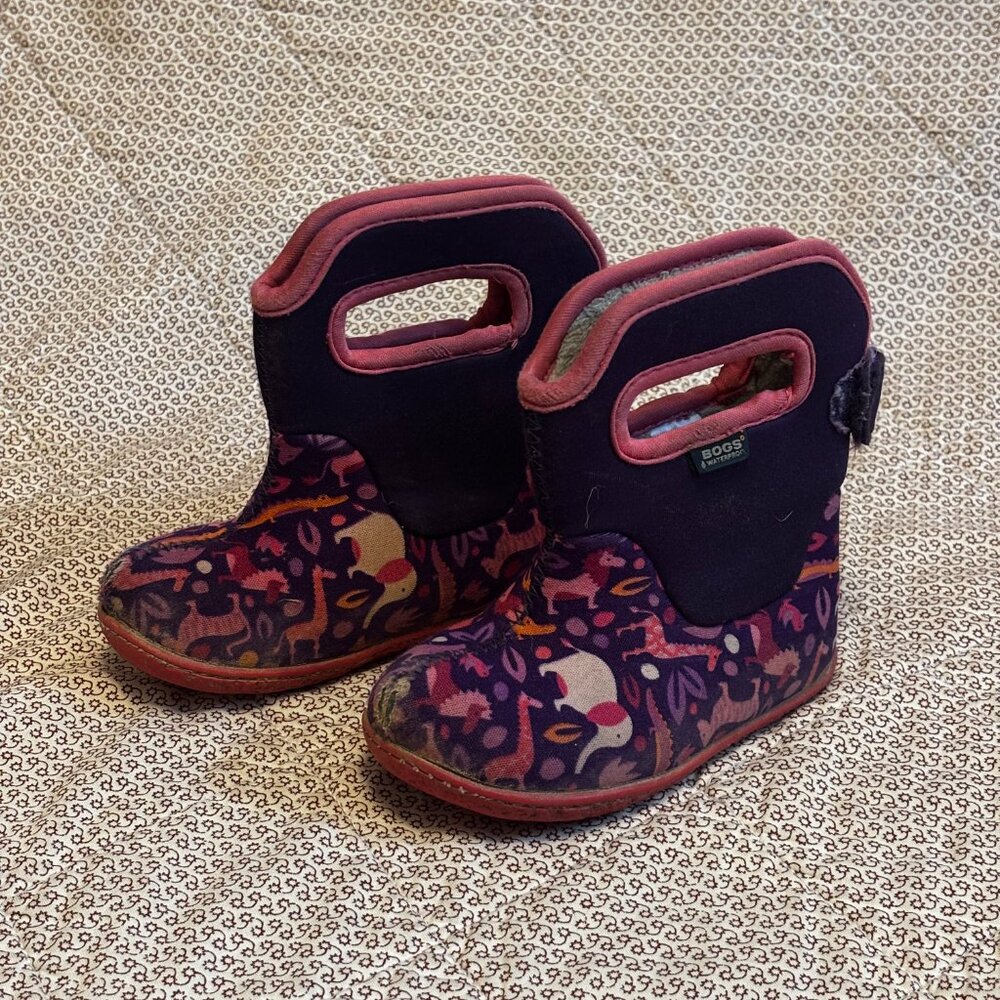 Baby BOGS Classic Zoo Waterproof Boots | Size Infant 6 EU 22